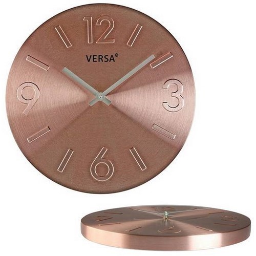 RELOJ PARED VERSA COBRE REDONDO 35.5CMS
